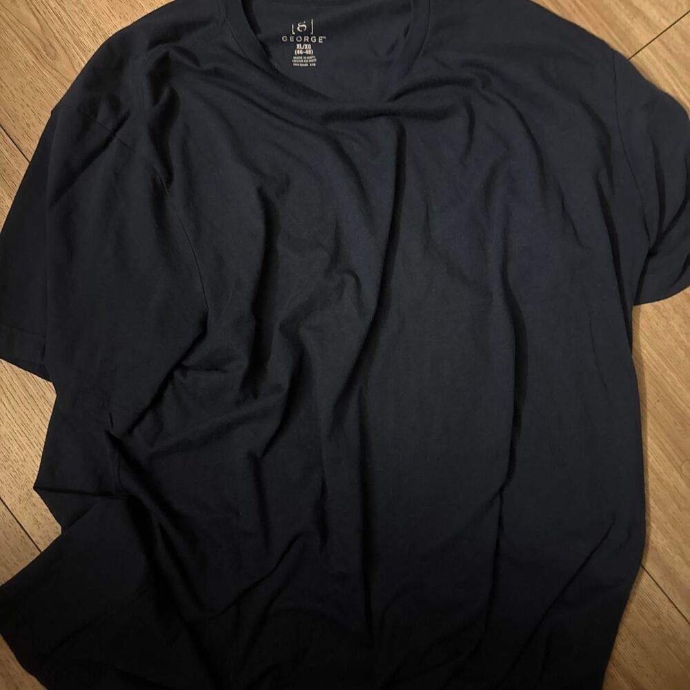 George Men's Navy and Black T-shirt